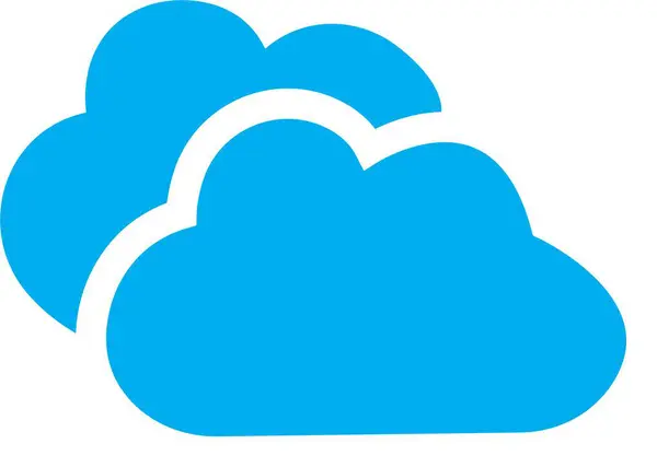 Μπλε Εικονίδιο Cloud Μοντέρνο Επίπεδο Στυλ Που Απομονώνονται Λευκό Φόντο — Διανυσματικό Αρχείο