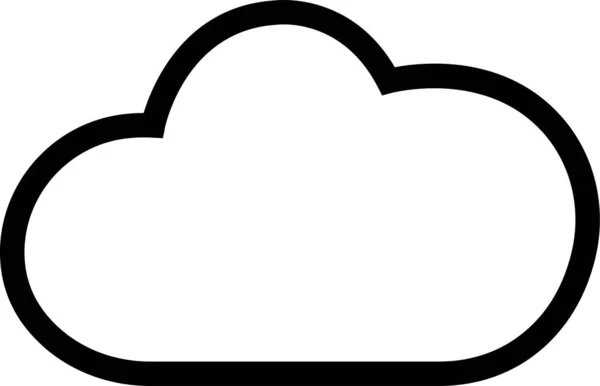 Lijn Wolk Pictogram Trendy Platte Stijl Geïsoleerd Witte Achtergrond Cloud — Stockvector