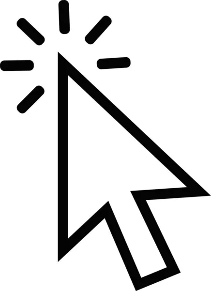 Cursor Zeilensymbol Symbol Trendigen Flachen Stil Auf Weißem Hintergrund Klicken — Stockvektor