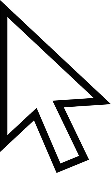 Cursor Line Icon Symbol Trendy Flat Style White Background Click — Stock Vector