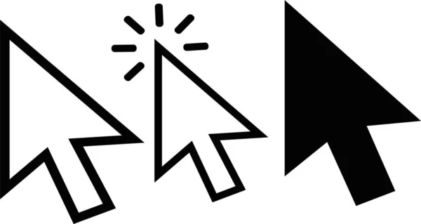 Ikon Kursor Datar Simbol Dengan Gaya Trendi Datar Pada Latar - Stok Vektor