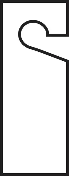 在酒店或度假村的房间里 用黑色的门框标志排成一行 纸门处理锁柜 空空如也 不要乱动 在白色背景上隔离的门架图标 — 图库矢量图片