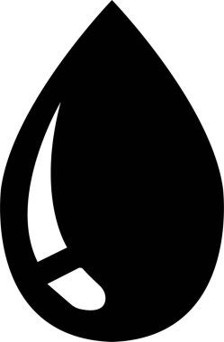 Siyah su damlası şekil simgesi. Su ya da yağmur damlaları şekil simgesi. Kan ya da yağ damlası. Tesisat logosu. Düz bir taslak. Parlak su damlaları beyaz arkaplanda izole edildi.