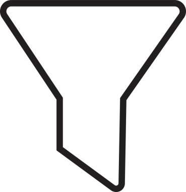 Beyaz arkaplanda izole edilmiş moda satır biçiminde filtre simgesi. Web sitesi tasarımı için filtre simgesi simgesi simgesi Filtre simgesi logosu, uygulama, UI.