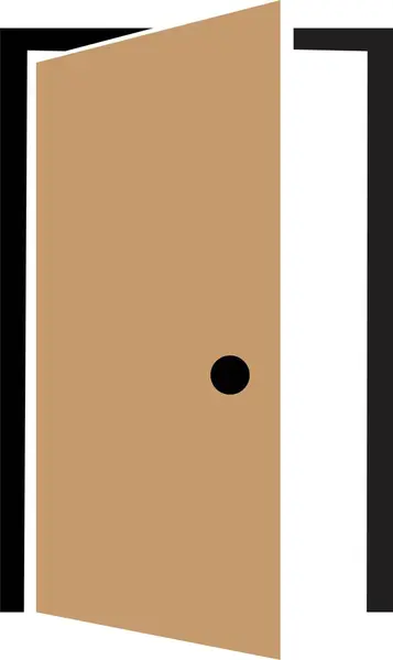 Ihon Door Icon Trendikäs Tasainen Tyyli Eristetty Valkoisella Taustalla Avaa — vektorikuva