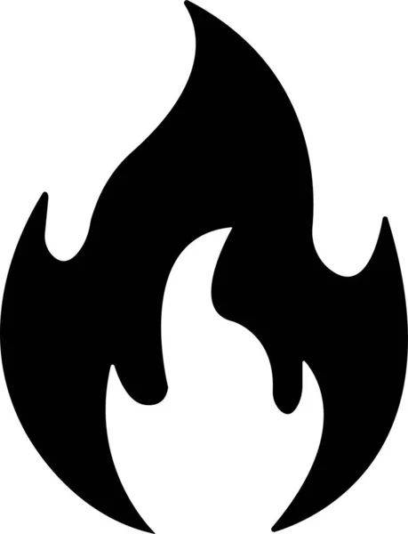 Letrero Fuego Plano Icono Llama Fuego Aislado Sobre Fondo Blanco — Archivo Imágenes Vectoriales