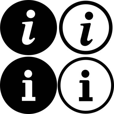 bilgi simgesi ayarlandı. Bilgi düğmesi. bilgi sembolü düz stil. Bilgi simgesi koleksiyonu. Beyaz arkaplanda bilgi simgeleri izole edildi. Bilgi Noktası Simgesi Siyah. Logo 'ya yardım. Bilgi basit set vektör simgesi.