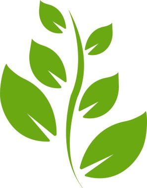 Yeşil yapraklı ekoloji doğa element vektör ikonu, Yaprak Simgesi. Yeşil renk. Yaprak yeşil renkli simge logosu. Beyaz arkaplanda yapraklar. Tasarım için zarif vektör tasarımcı unsurları dekoratif güzellik