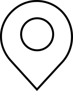 Konum simgesi. Harita yeri işaretleyicisi. Konum simgesi. Harita işaretleyici simgesi seti. GPS konum sembolü koleksiyonu. Düz biçim - stok vektörü.