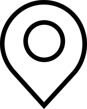 Konum simgesi. Harita yeri işaretleyicisi. Konum simgesi. Harita işaretleyici simgesi seti. GPS konum sembolü koleksiyonu. Düz biçim - stok vektörü.