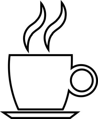 Tasarımın için kahve fincanı ve şarjör. Güzel bir fincan kahve ve çay. Kahve fincanı ikonu seti. Beyaz arka planda kahve ve çay bardağı ikonları. Çay fincanları. Sıcak içecek ikonu. Buharlı kahve.