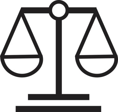 Ölçek simgesi izole edilmiş işaret sembolü - yüksek kaliteli siyah biçim simgeleri. Beyaz arkaplanda Siyah Adalet Ölçek simgesi