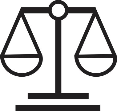 Ölçek simgesi izole edilmiş işaret sembolü - yüksek kaliteli siyah biçim simgeleri. Beyaz arkaplanda Siyah Adalet Ölçek simgesi