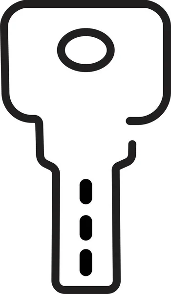 Icona Key Nera Stile Trendy Isolato Sfondo Bianco Simbolo Chiave — Vettoriale Stock