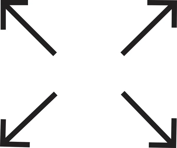 全屏黑色图标 箭头标志图标 平面样式的可扩展性图标 适用于基于白色背景的网站 移动应用程序 — 图库矢量图片