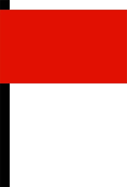 ไอคอนธงแดง แนวค ดของต และเคร องหมายส ไอคอนถ กแยกจากพ นหล ขาว ปแบบธงแดง — ภาพเวกเตอร์สต็อก