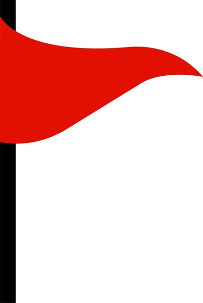 红旗图标 标记和重要符号的概念 在白色背景上孤立的图标 红旗模板 红旗横向飘扬 — 图库矢量图片