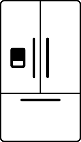 Значок Лінії Холодильника Типи Холодильників Морозильна Камера Охолоджувач Вина Комерційний — стоковий вектор