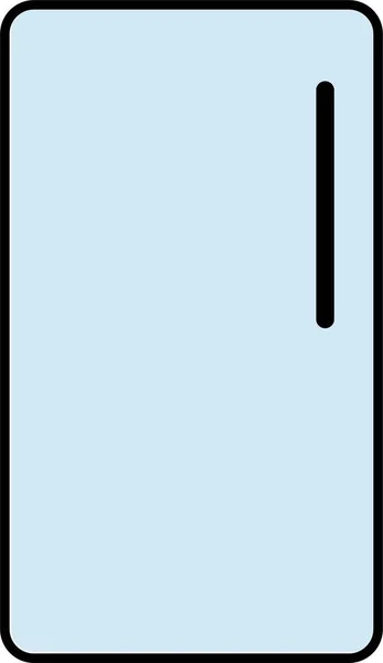 Блакитний Холодильник Плоский Значок Типи Холодильників Морозильна Камера Охолоджувач Вина — стоковий вектор
