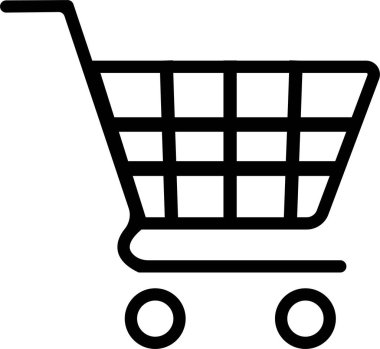 Tam ve boş bir alışveriş arabası sembol dükkanı ve satış ikonu. Web mağazası alışveriş arabasının ikon şeklindeki düğmesi. İnternet mağazası logo işareti satın aldı. Beyaz arkaplanda izole.