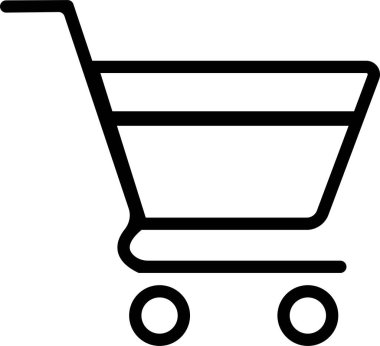 Tam ve boş bir alışveriş arabası sembol dükkanı ve satış ikonu. Web mağazası alışveriş arabasının ikon şeklindeki düğmesi. İnternet mağazası logo işareti satın aldı. Beyaz arkaplanda izole.