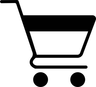 Tam ve boş bir alışveriş arabası sembol dükkanı ve satış ikonu. Web mağazası alışveriş arabasının ikon şeklindeki düğmesi. İnternet mağazası logo işareti satın aldı. Beyaz arkaplanda izole.