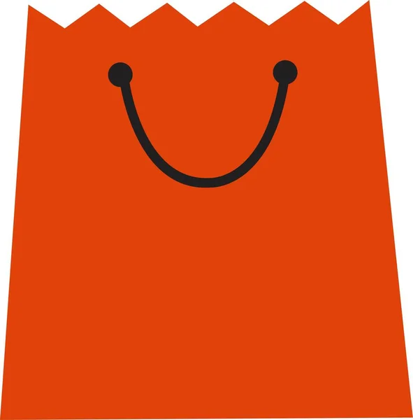 Oranje Shopping Bag Outline Icoon Lineair Stijlteken Voor Mobiel Concept — Stockvector