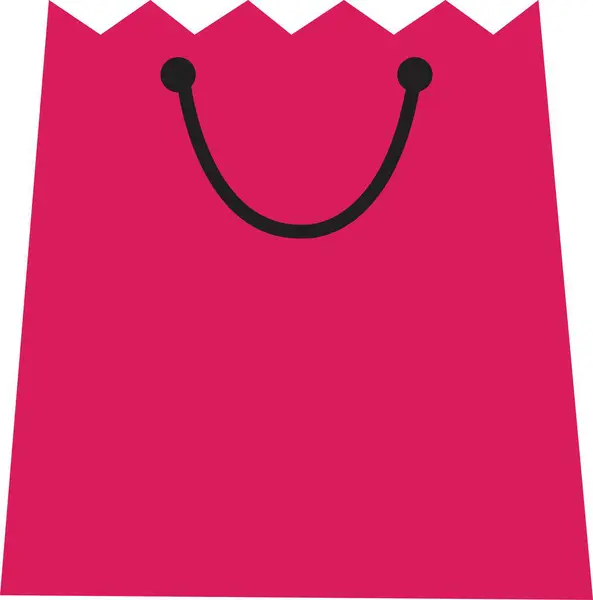 Rosa Umrisssymbol Für Die Einkaufstasche Lineares Stilschild Für Mobiles Konzept — Stockvektor
