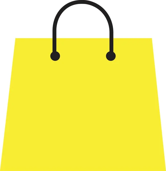 黄色购物袋轮廓图标 移动概念和网页设计的线性风格标志 纸袋简单的图标 Pixel完美图形 白色背景隔离 — 图库矢量图片
