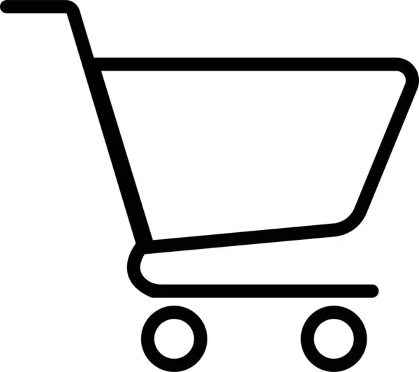 Tam Boş Bir Alışveriş Arabası Sembol Dükkanı Satış Ikonu Web — Stok Vektör