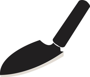 İşaret dili simgesi silueti ile basit mala rengi ters çevrilmiş. Minimalist kürek, kürek ya da sert siyah simge tasarımı. Beyaz arkaplanda yapılandırma simgesi izole edildi.