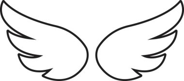 Uzun tüylü bir çift kanat. Melek ya da kuş kanadı düz siyah ikonlar. Pilot yama rozeti. Heraldik klasik ordu amblemi Şahin Anka Şahini. Uçan kanatlı çerçeve. Motorcu logosu şablon damgası.