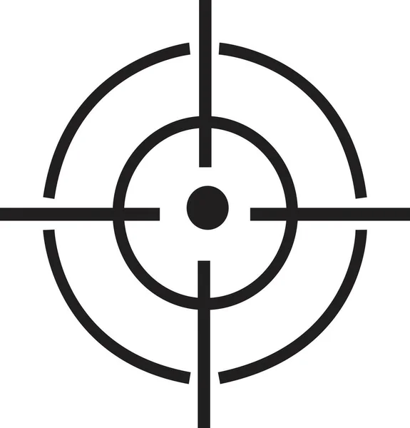 Icônes Cibles Vue Sniper Symbole Isolé Sur Fond Blanc Réticule — Image vectorielle