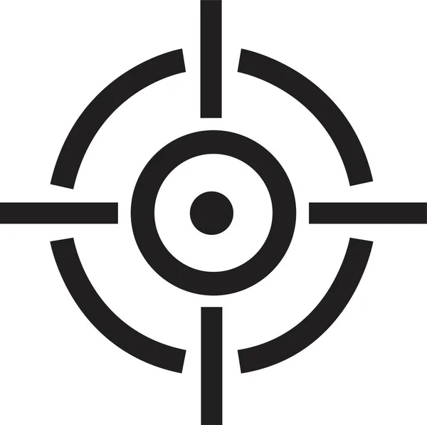 Doelpictogrammen Sight Sniper Symbool Geïsoleerd Een Witte Achtergrond Dradenkruis Richten — Stockvector