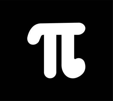 Pi Yunan harf simgesi. Pi matematiksel sembolü, geometri formülü ikonu. Pankartınız ve posteriniz için standart düz tasarım pi sembolü.