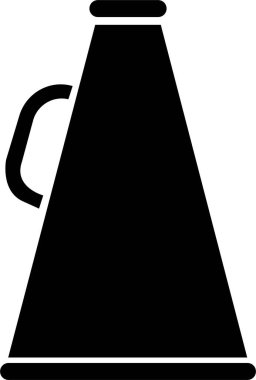 Ponpon kızların düz ikonu. Megafon, ponponlar. Spor takımı desteği. düz özelleştirilebilir illüstrasyon. Contour sembolü. Şeffaf arkaplanda vektör izole edildi.