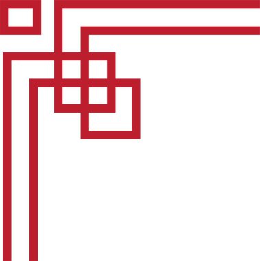 Çin çerçeve sanat porseleni tarzı. Asya 'da yeni yıl dekoratif geleneksel sınırlar, görüntü çerçevesi için doğu kırmızı çizgi retro deseni. Eski çerçeve sınır sanatı şeffaf arkaplanda izole edildi.