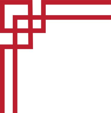 Çin çerçeve sanat porseleni tarzı. Asya 'da yeni yıl dekoratif geleneksel sınırlar, görüntü çerçevesi için doğu kırmızı çizgi retro deseni. Eski çerçeve sınır sanatı şeffaf arkaplanda izole edildi.