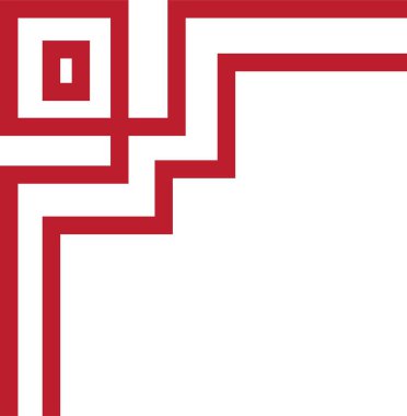 Çin çerçeve sanat porseleni tarzı. Asya 'da yeni yıl dekoratif geleneksel sınırlar, görüntü çerçevesi için doğu kırmızı çizgi retro deseni. Eski çerçeve sınır sanatı şeffaf arkaplanda izole edildi.