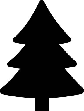 Noel ağacı ikonu, ökseotu, kutsal dut izinleri. Modern sürekli düz sanat, estetik yapı. Tebrik kartı, baskılar, poster, çıkartma, afiş, davet.