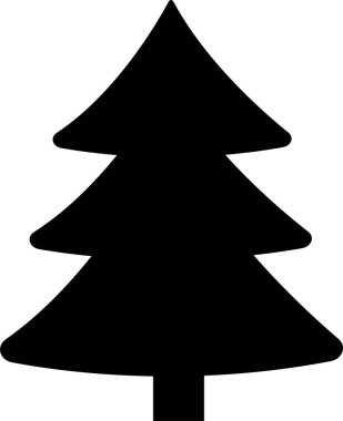 Noel ağacı ikonu, ökseotu, kutsal dut izinleri. Modern sürekli düz sanat, estetik yapı. Tebrik kartı, baskılar, poster, çıkartma, afiş, davet.