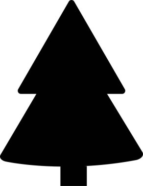 Noel ağacı ikonu, ökseotu, kutsal dut izinleri. Modern sürekli düz sanat, estetik yapı. Tebrik kartı, baskılar, poster, çıkartma, afiş, davet.