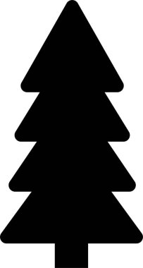 Noel ağacı ikonu, ökseotu, kutsal dut izinleri. Modern sürekli düz sanat, estetik yapı. Tebrik kartı, baskılar, poster, çıkartma, afiş, davet.