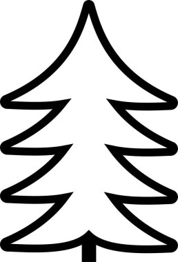 Noel ağacı ikonu, ökseotu, kutsal dut izinleri. Modern sürekli çizgi sanatı, estetik yapı. Tebrik kartı, baskılar, poster, çıkartma, afiş için sembol, düzenlenebilir stoke ile davetler.