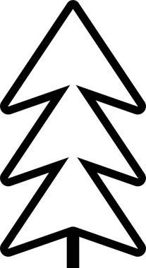 Noel ağacı ikonu, ökseotu, kutsal dut izinleri. Modern sürekli çizgi sanatı, estetik yapı. Tebrik kartı, baskılar, poster, çıkartma, afiş için sembol, düzenlenebilir stoke ile davetler.