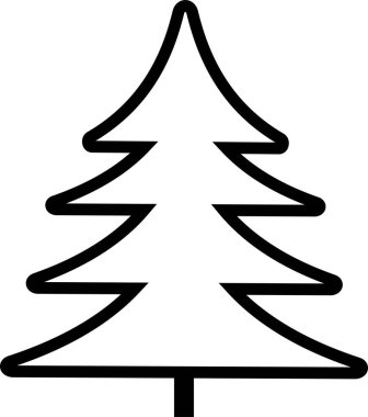 Noel ağacı ikonu, ökseotu, kutsal dut izinleri. Modern sürekli çizgi sanatı, estetik yapı. Tebrik kartı, baskılar, poster, çıkartma, afiş için sembol, düzenlenebilir stoke ile davetler.