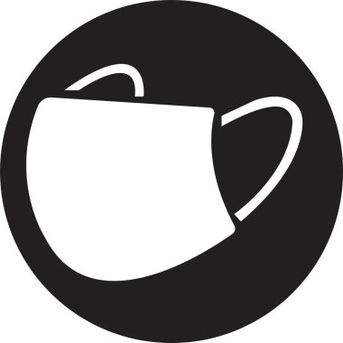 Beyaz yüz maskesi takın. Maske yoksa giriş de yok. Koruyucu tıbbi maske şekli. Salgın, salgın virüs yüz maskesi simgesi simgesi, şeffaf arkaplanda izole edilmiş..