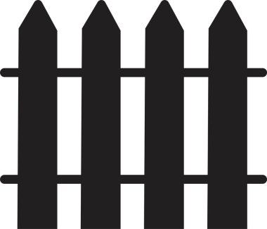 Black Fill Çiti, koruma ikonu. bahçe, açık hava, ev izole edilmiş vektör. duvar, tasarım, dış, sınır, ahşap, ahşap, bahçe, ağ ve mobil uygulama için avlu işareti şeffaf arkaplanda izole.