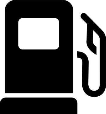 Benzin istasyonu ikonu. Benzin sanayii tabelası. Yakıt ikmali. Benzin deposu sembolü. Yakıt enerji işaretleri şeffaf arkaplanda izole edildi.