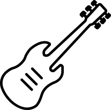 Siyah beyaz gitar ikonları seti. Şeffaf arkaplanda izole edilmiş akustik müzik aleti işaretleri. Müzik sembolü Modern, basit düz simgeler Web sitesi ya da düzenlenebilir stokları olan mobil uygulama için.